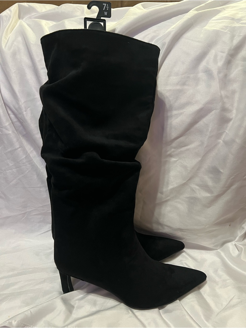 Time and Tru Black Over-the-Knee Pointed Toe Boots